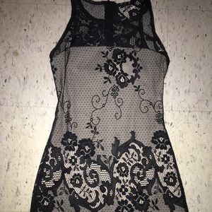 Black lace dress